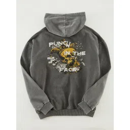 Trendyol Graphic Printed Hooded Pure Cotton Pullover Sweatshirt-picture-10