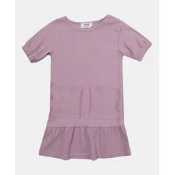 trendyol Half Sleeves Solid Top - Purple-picture-12
