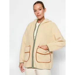 Trendyol Hooded Cardigan Sweater With Fuzzy Detail-picture-38
