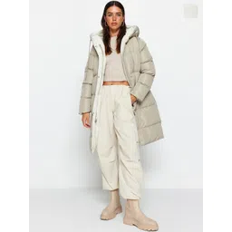 Trendyol Hooded Longline Puffer Jacket-image-42