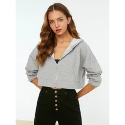 Trendyol Long Sleeves Hooded Crop Sweatshirt-picture-25
