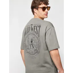 Trendyol Men Graphic Printed Round Neck Pure Cotton Relaxed Fit T-shirt-picture-23