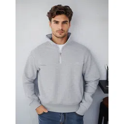 Trendyol Men Mock Collar Pullover Sweatshirt-picture-27