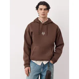 Trendyol Men Printed Hooded Long Sleeves Pullover Oversized Sweatshirt-picture-38