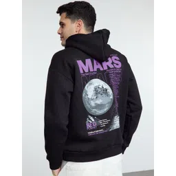 Trendyol Men Printed Hooded Pullover Sweatshirt-picture-28