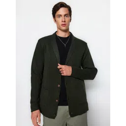 Trendyol Men Shawl Collar Acrylic Cardigan-picture-37