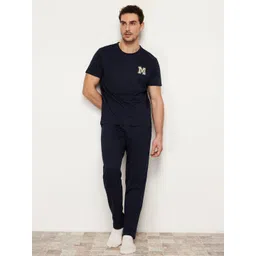 Trendyol Men Solid T-shirt & Pyjamas Night suit-picture-24