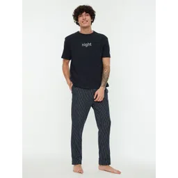 Trendyol Men Striped Straight-Leg Lounge Pants-picture-13