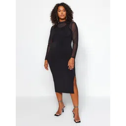 Trendyol Mock Collar Bodycon Midi Dress-picture-32