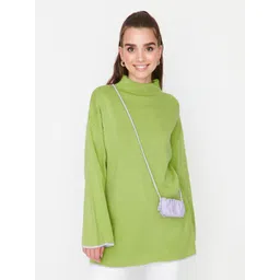 Trendyol Mock Collar Long Sleeve Acrylic Pullover Sweaters-picture-22