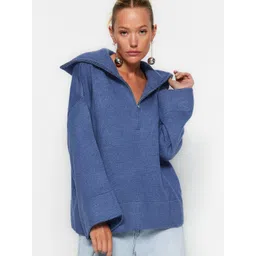 Trendyol Mock Collar Ribbed Pullover-picture-31