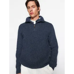 Trendyol Mock Collar Ribbed Pullover Sweater-picture-24