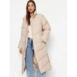 Trendyol Mock Collar Single-Breasted Overcoat-picture-26