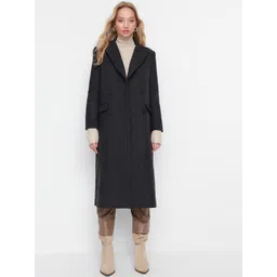 Trendyol Notched Lapel Collar Double-Breasted Overcoat-picture-42