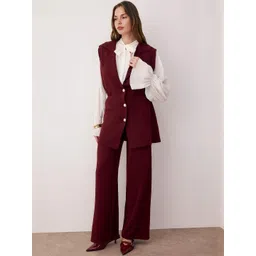 Trendyol Notched Lapel Collar Long Sleeves Linen Blazer With Trouser-picture-10