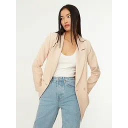 Trendyol Notched Lapel Long Sleeves Double-Breasted Blazer-picture-28