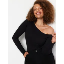 Trendyol One Shoulder Cotton Bardot Top-picture-15