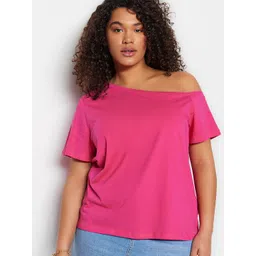 Trendyol One Shoulder Short Sleeves Pure Cotton Regular Top-picture-38