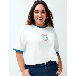 Trendyol Plus Size Round Neck Short Sleeves Cotton T-shirt-picture-18