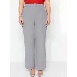 Trendyol Plus Size Women Mid-Rise Parallel Trousers-picture-14