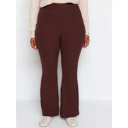 Trendyol Plus Size Women Regular Fit Mid-Rise Regular Trousers-picture-26