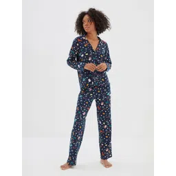 Trendyol Printed Pure Cotton Night suit-picture-30