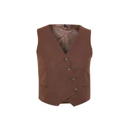 Trendyol Pure Cotton Front Overlap Waistcoat-picture-30