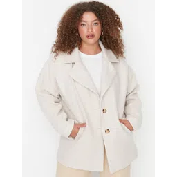 Trendyol Regular Fit Notched Lapel Long Sleeves Single-Breasted Acrylic Overcoats-picture-42