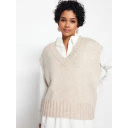 Trendyol Ribbed V-Neck Sleeveless Pullover Sweater-picture-38