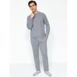Trendyol Round Neck Long Sleeved Night suit-picture-36