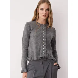 Trendyol Round Neck Long Sleeves Cardigan Sweater-picture-37