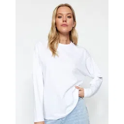 Trendyol Round Neck Long Sleeves Cotton T-shirt-picture-24