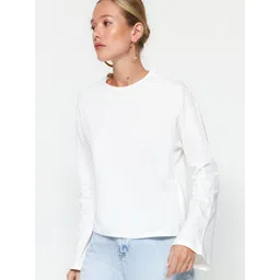 Trendyol Round Neck Long Sleeves Cotton T-shirt-picture-25