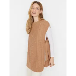 Trendyol Self Design Cable Knit Pullover Sweater-picture-23