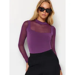 Trendyol Self-Design High Neck Bodysuit-picture-21