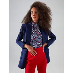 Trendyol Shawl Collar Front Open Blazer-picture-32