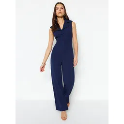 Trendyol Shirt Collar Sleeveless Basic Jumpsuit-picture-37