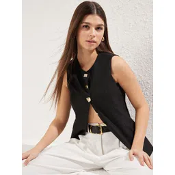 Trendyol Sleeveless Round Neck Waistcoat-picture-28
