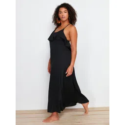 Trendyol Sleeveless Ruffle A-Line Midi Dress image 4