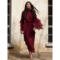 Trendyol Solid Round Neck Ethnic Tunic-picture-24