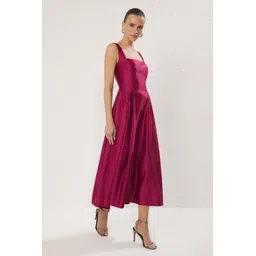 Trendyol Square Neck Fit & Flare Midi Dress-picture-33