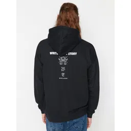 Trendyol Typography Printed Hooded Pullover Sweatshirt-picture-34