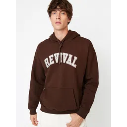 Trendyol Unisex Typography Printed Hooded Long Sleeve Pullover Sweatshirt-picture-40