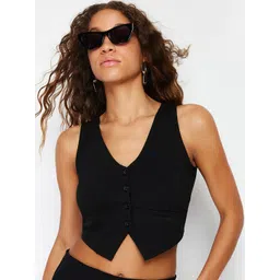 Trendyol V-Neck Sleeveless Waistcoat-picture-17