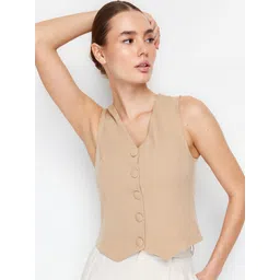 Trendyol V-Neck Sleeveless Waistcoat-picture-10
