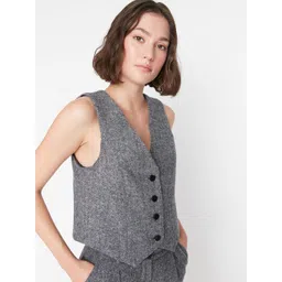 Trendyol V-Neck Sleeveless Waistcoat image 4