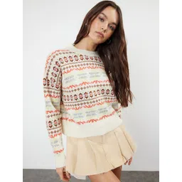 Trendyol Women Argyle Pullover-picture-31