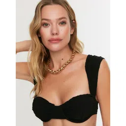 Trendyol Women Black Solid Swim Top-picture-29