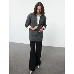 Trendyol Women Cardigan with Embellished Detail-picture-17