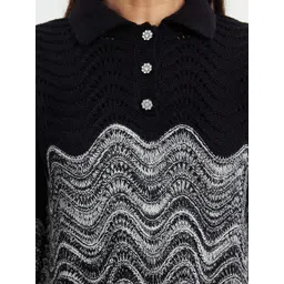 Trendyol Women Chevron Printed Longline Pullover image 5